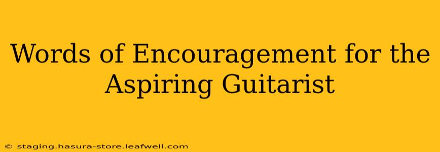 Words of Encouragement for the Aspiring Guitarist